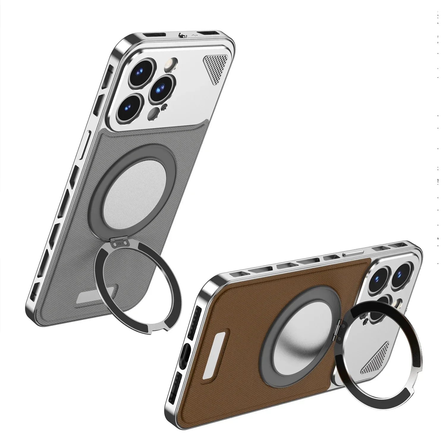 SentimentvalueTM Metal Magnetic Leather Case For iPhone 16/15/14/13 Series