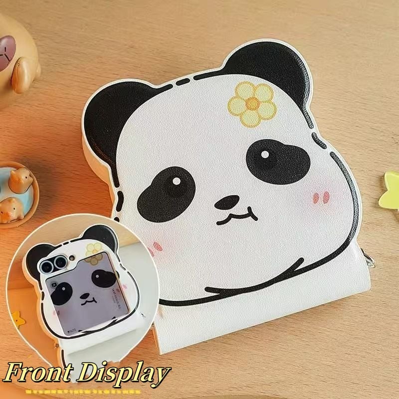 Panda Head Mobile Phone Case For Galaxy Z Flip 3 / Galaxy Z Flip 4 / Galaxy Z Flip 5 / Galaxy Z Flip 6