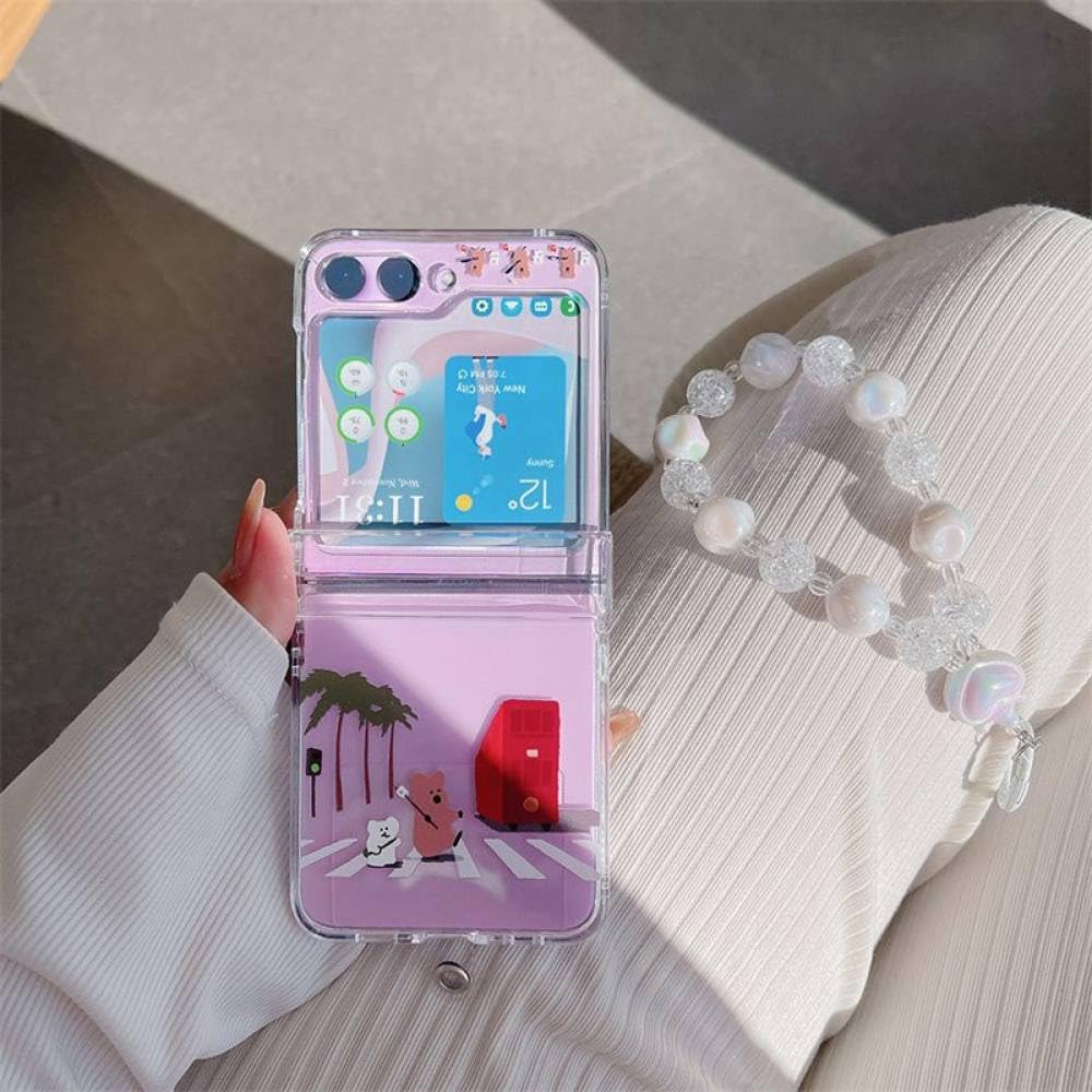 🐻 Cute bear phone case for Galaxy Z Flip 3/Galaxy Z Flip 4/Galaxy Z Flip 5/Galaxy Z Flip 6