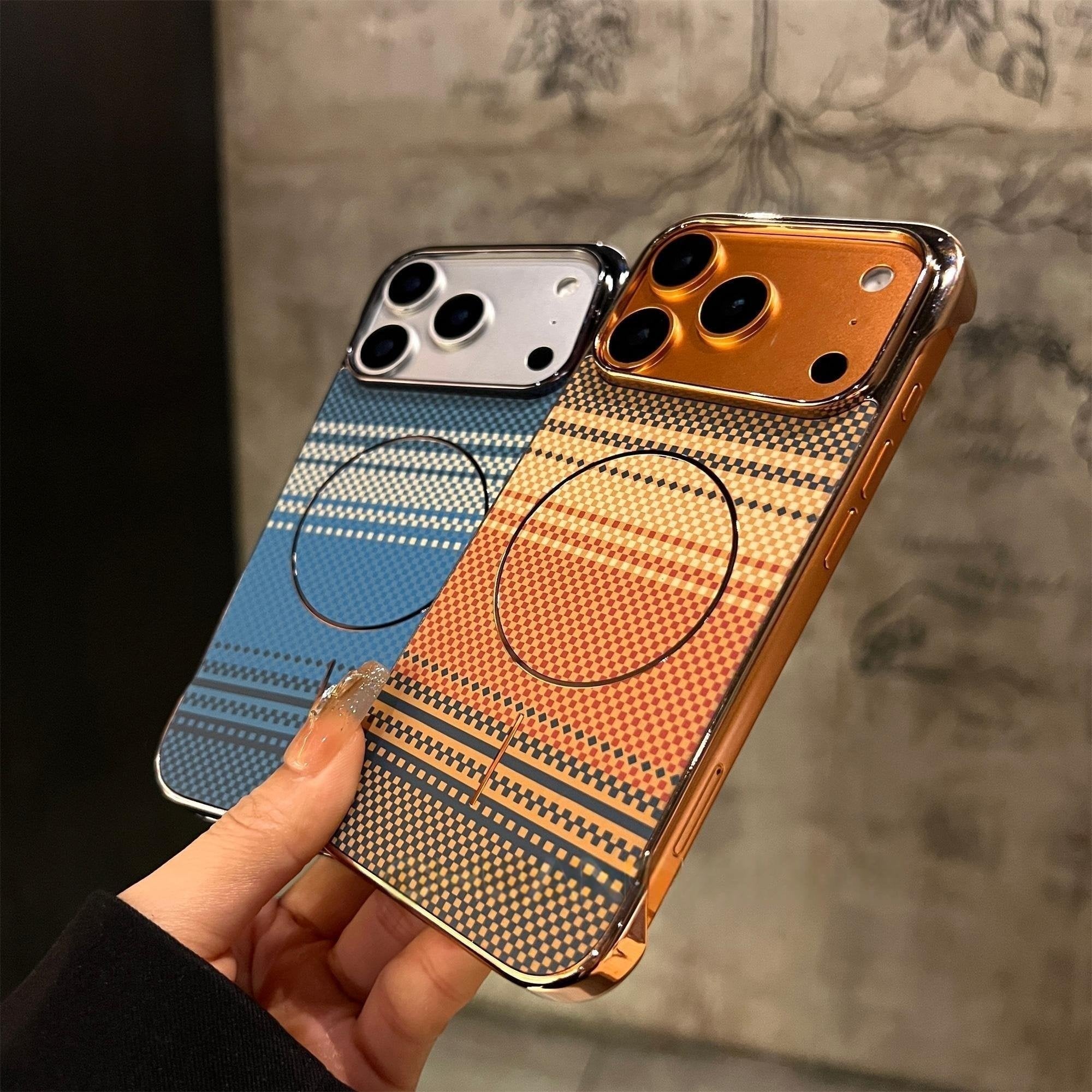 KASCASE | Frameless Carbon Fiber Pattern Magnetic Case for iPhone 17 Pro Max