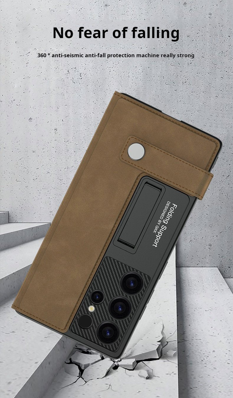 Premium Business Flip Wallet Case For Galaxy S25 S24 S23 Ultra(Only Case)