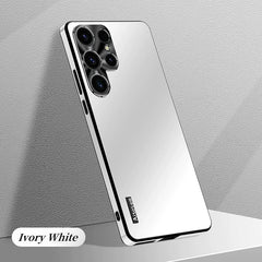 Fashionable Light-sensitive Aurora Metal Lens Soft-edge Mobile Phone Case For Samsung Galaxy S25 S24 S23 S22 S21 Series