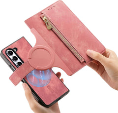 Creative magnetic two-in-one detachable mobile phone leather case for Galaxy Z Fold 3/Galaxy Z Fold 4/Galaxy Z Fold 5/Galaxy Z Fold 6(Only Case)