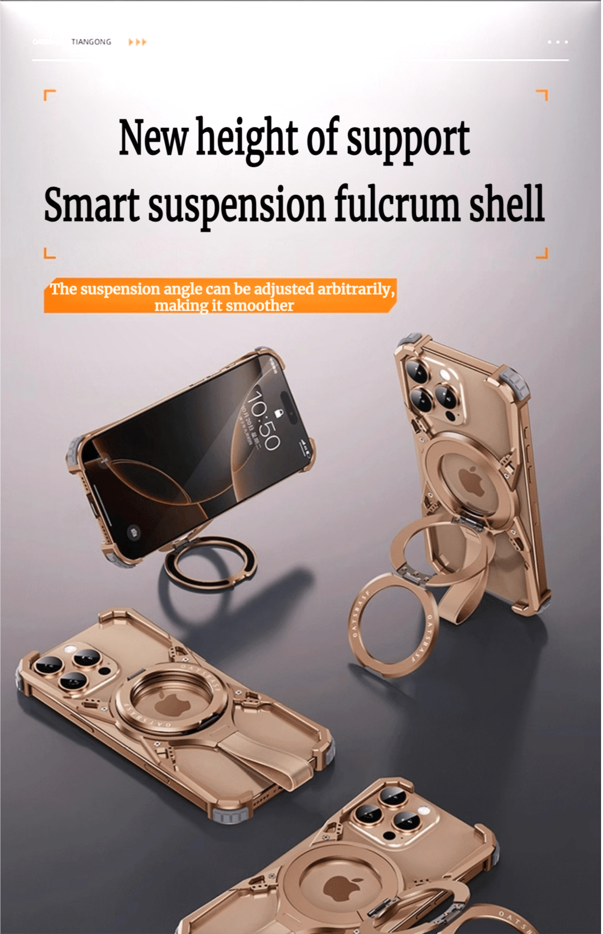 SentimentvalueTM Metal magnetic 360° Bracket Mobile Phone Case Suitable For iPhone 16 Pro/ iPhone 16 ProMax