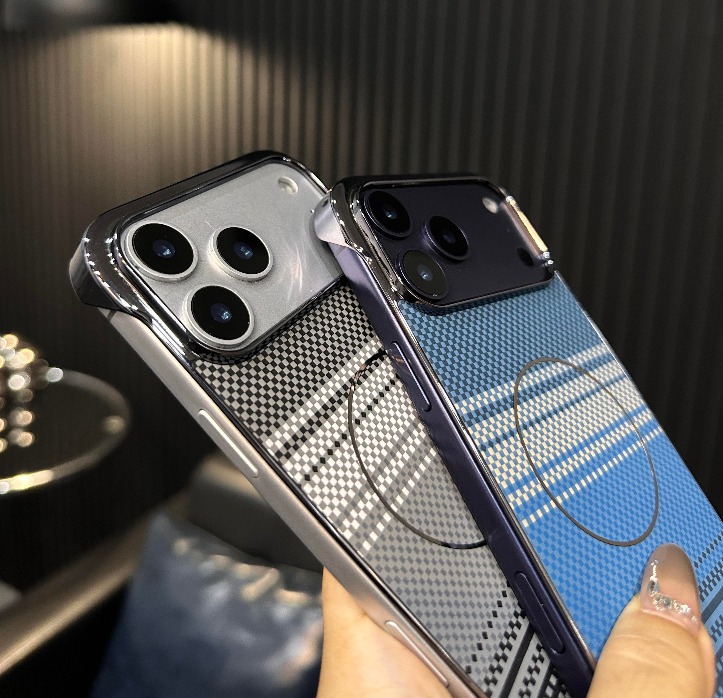 KASCASE | Frameless Carbon Fiber Pattern Magnetic Case for iPhone 17 Pro Max