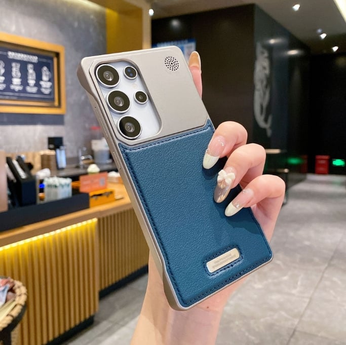 Frameless Built-in Magnetic Aromatherapy Leather Case For Samsung Galaxy S25 S24 S23 S22 Ultra