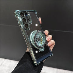 Slim Phone Case with Rotating Fidget Gyroscope & Transformative Stand For Samsung Galaxy S25/S24/S23/S22 Series
