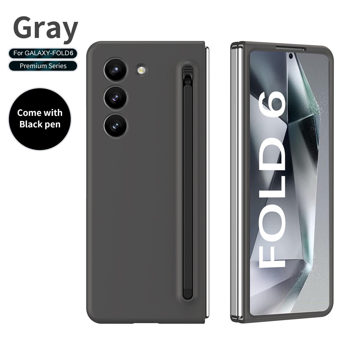 New Processes Anti-fingerprint protective case For Galaxy Z Fold 3/Galaxy Z Fold 4/Galaxy Z Fold 5/Galaxy Z Fold 6 S-Pen Case