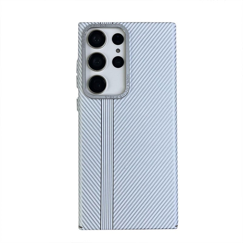 Fiber-textured magnetic drop-proof mobile phone case, suitable for Galaxy S24/S23/S22 series [Built-in magnetic suction]