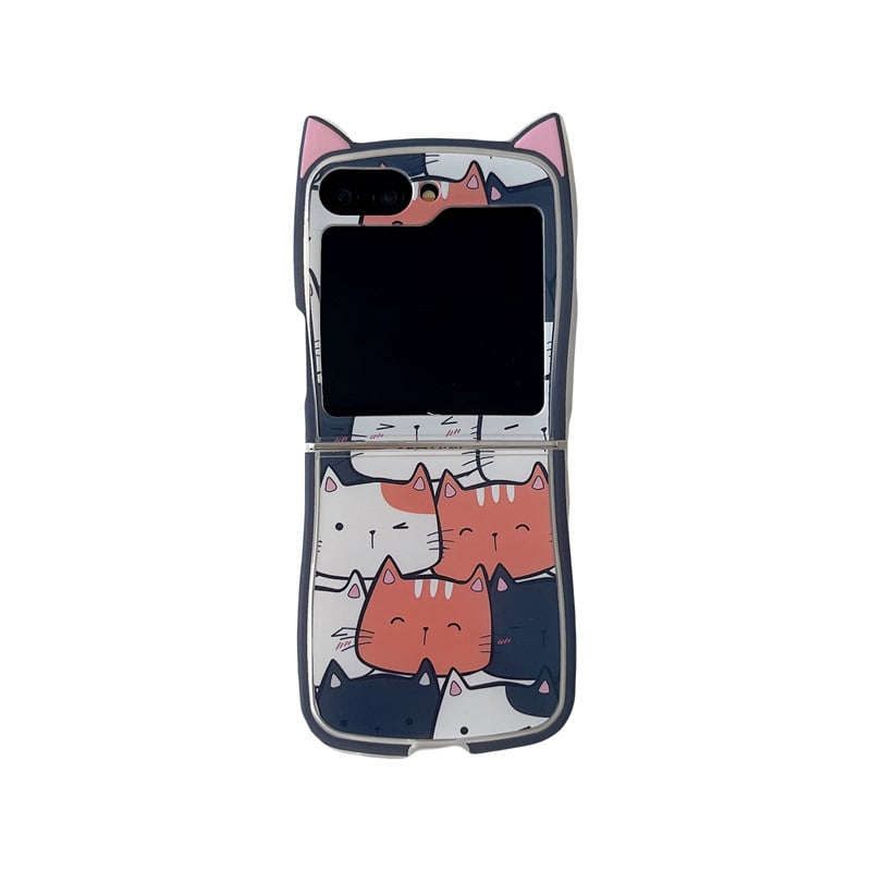 Stacking Cat Phone Case For Galaxy Z Flip 3/Galaxy Z Flip 4/Galaxy Z Flip 5/Galaxy Z Flip 6