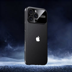 Vegan leather large-view window heat dissipation magnetic case for iPhone 17 Pro Max
