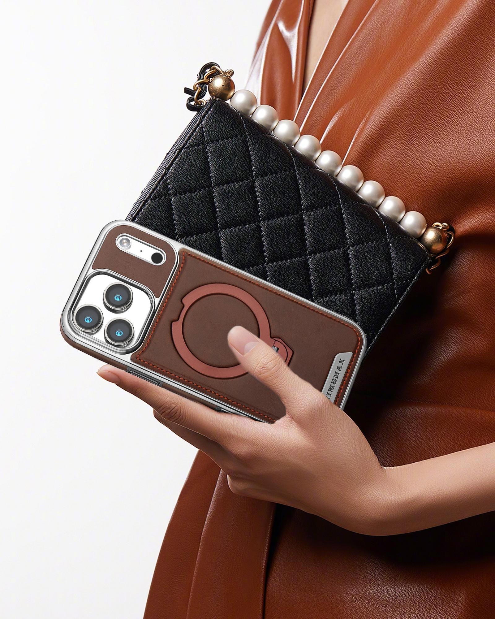 [17 Series Updated]Leather Magnetic Stand Case