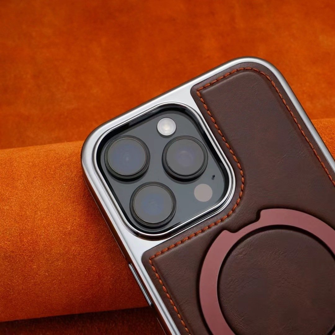 [17 Series Updated]Leather Magnetic Stand Case