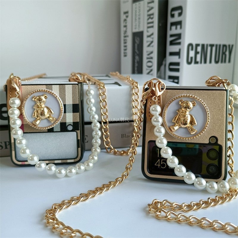 Galaxy Z Flip 3/Galaxy Z Flip 4 | Fashion Mobile Phone Case With Chain