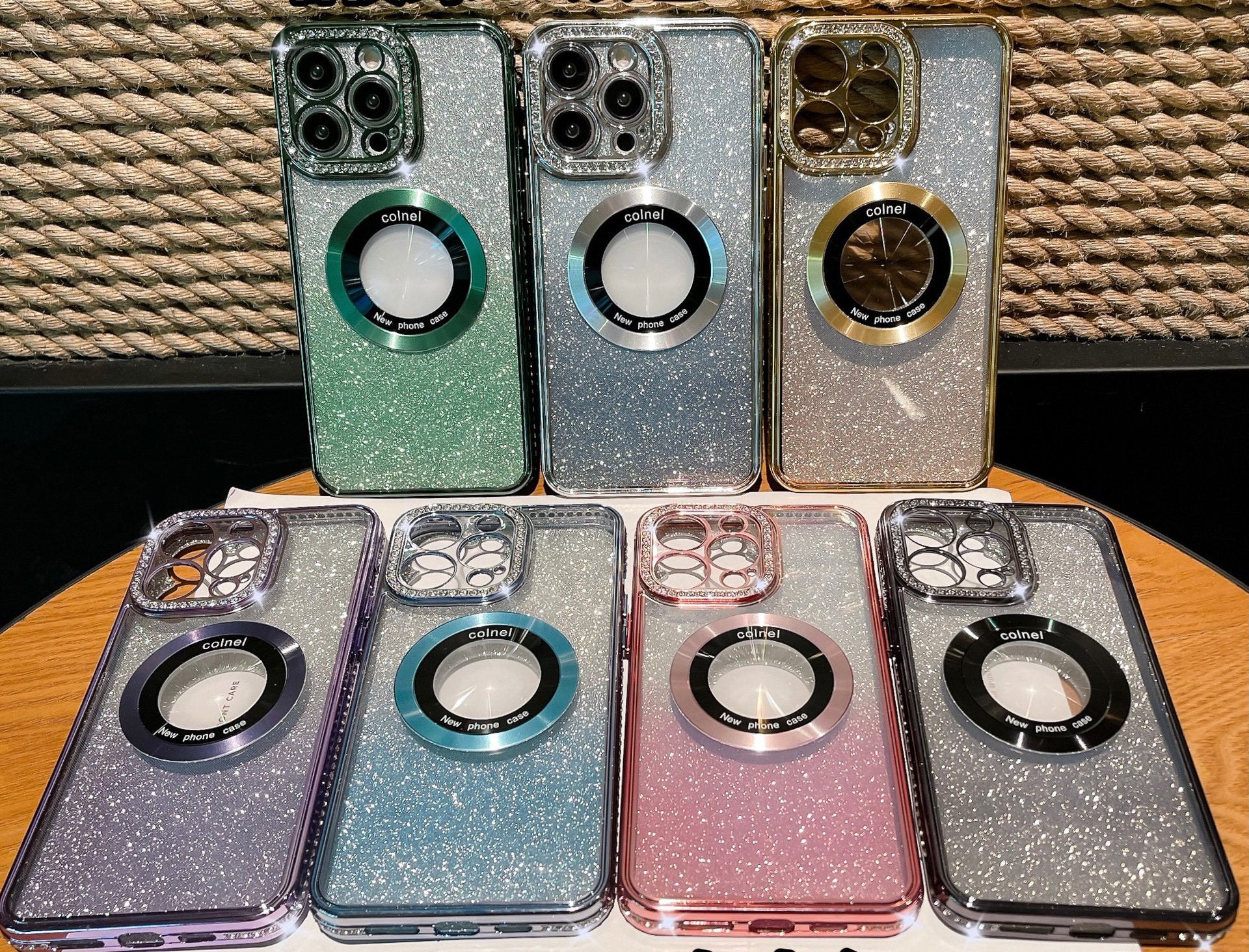 💖 Glitter Diamond Magnetic Ring Holder Case for iPhone ✨