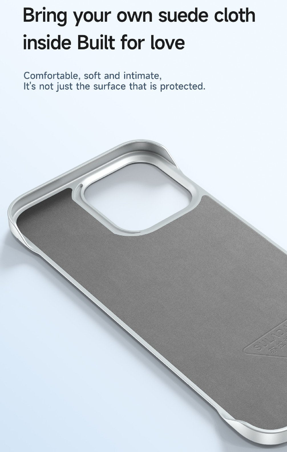 Frameless liquid skin-feeling mobile phone case for Apple 15/16 series