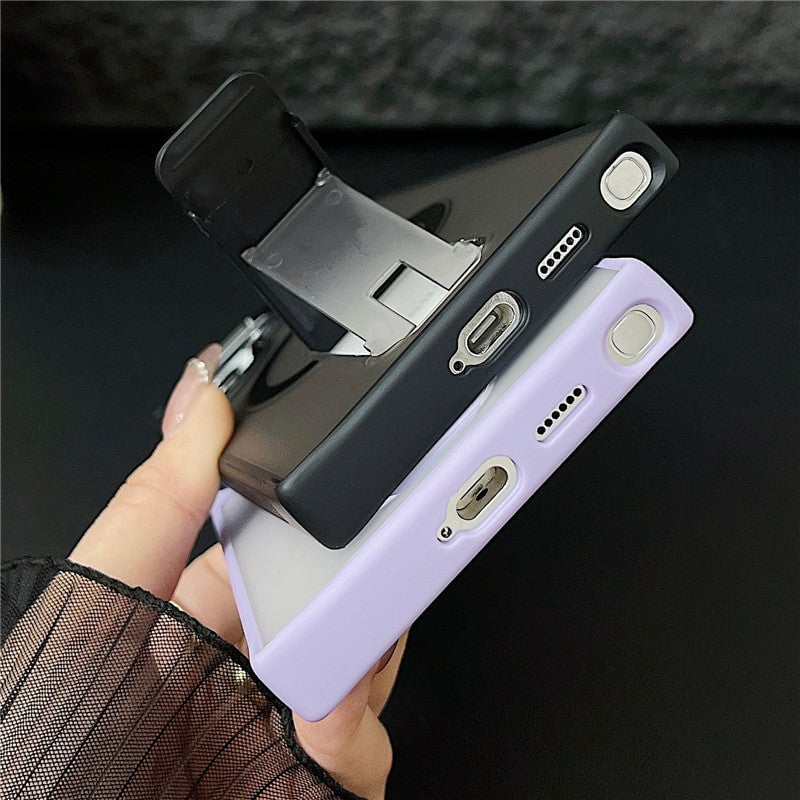 Suitable For Galaxy S25/S24/23 Series Magnetic Bracket Skin-feel Phone Case