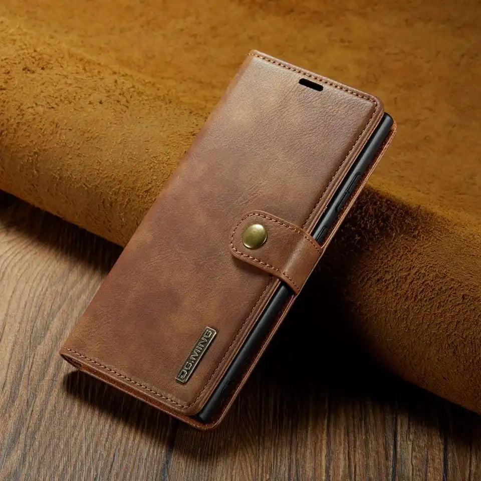 2 in 1 Protective Case for Samsung Galaxy S25/S24/S23/S22/S21 Series and Note 20 Series, PU Leather Shell with Removable Magnetic Wallet Pocket