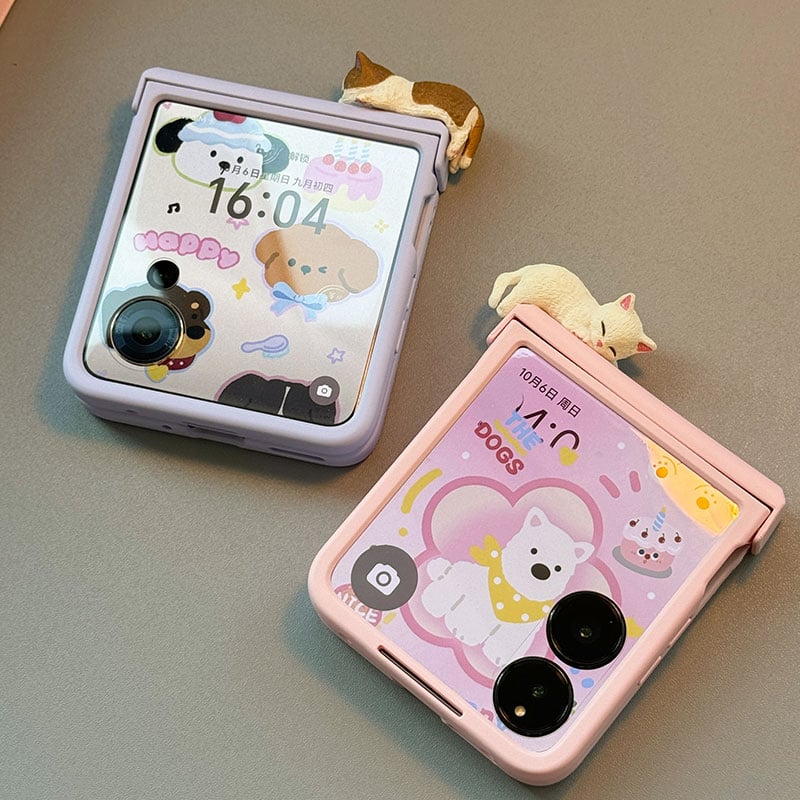 3D Cat Phone Case, Compatible with Samsung Galaxy Z Flip 5 & Samsung Galaxy Z Flip 6