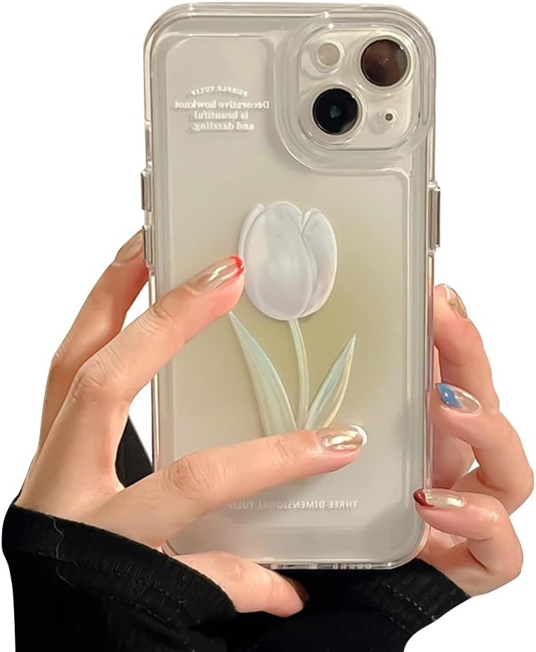 Tulip, Rose Flower Transparent Soft Phone Case