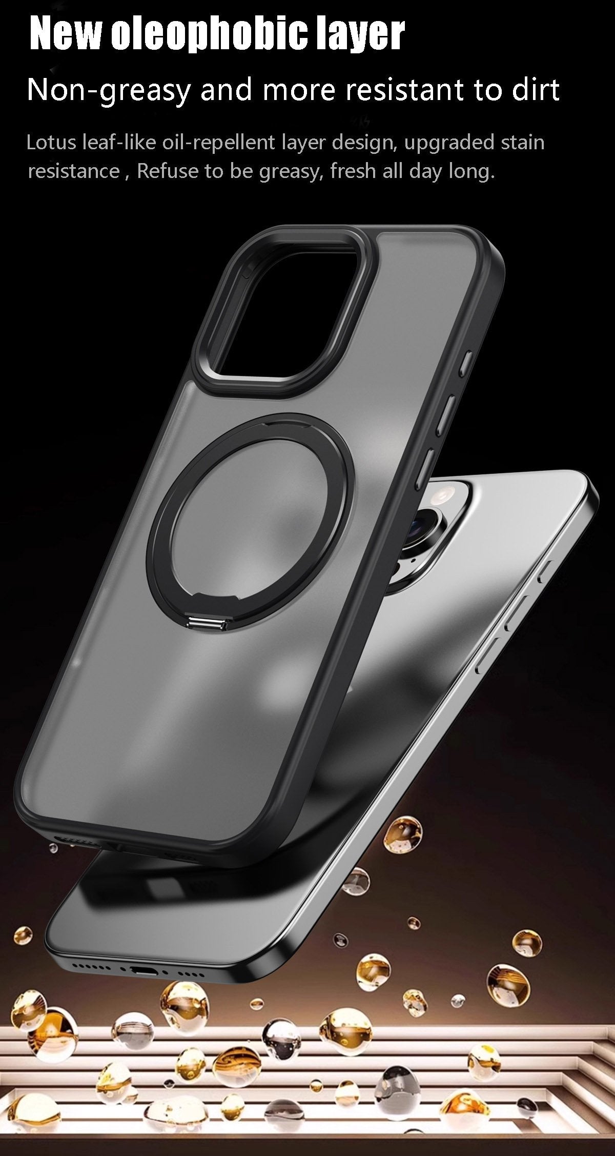 Applicable iphone16 case premium sense 360 magnetic rotating stand case pivot point cell phone case