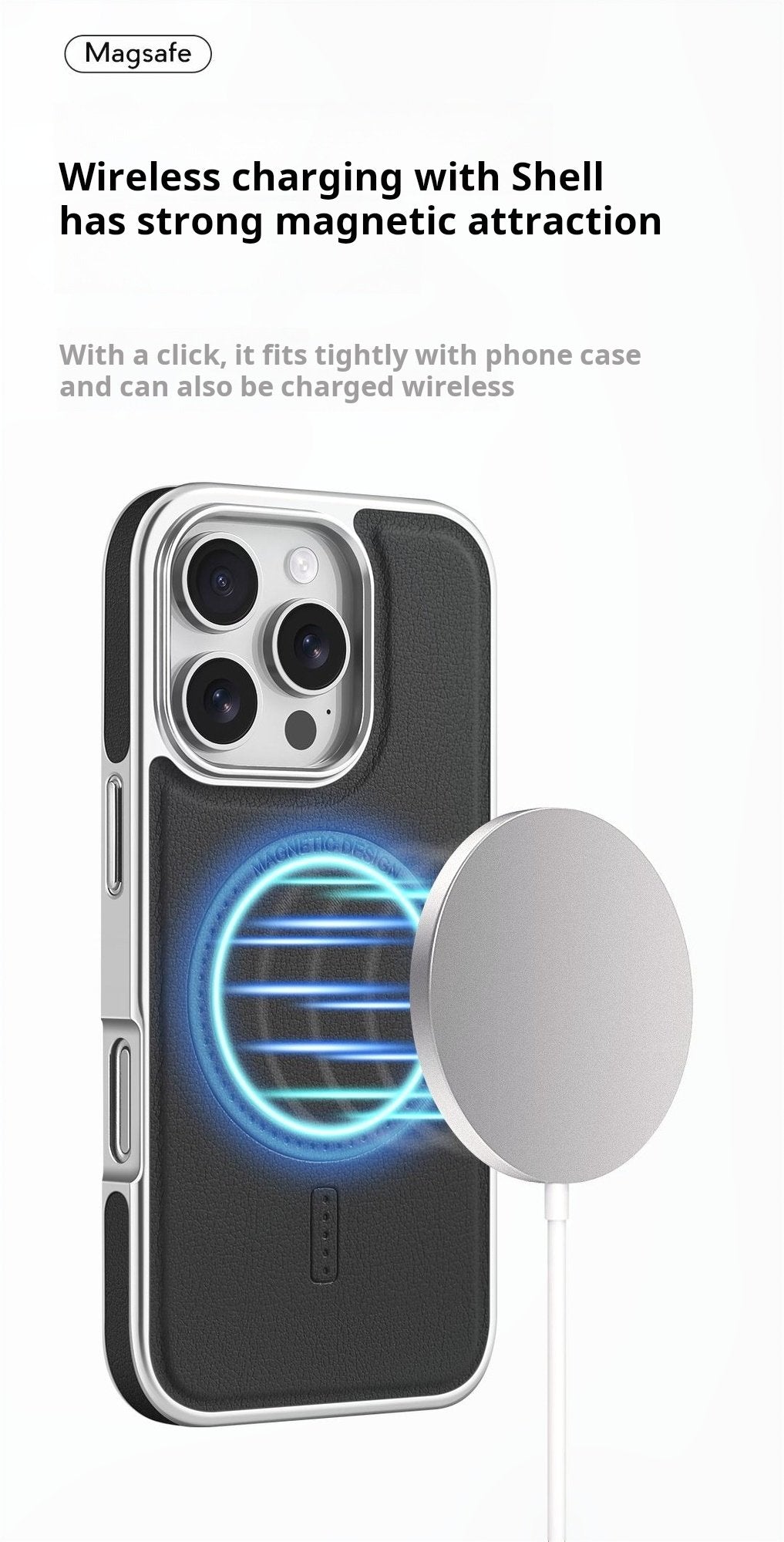 Magnetic Leather Protective Case For iPhone 16/15/14/13 Series