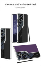 Electroplating leather supercar mobile phone case for Galaxy S25 Series(Only case)