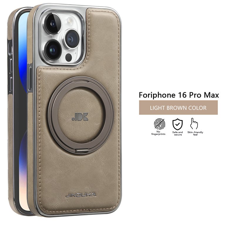 iPhone MagSafe Series | 360° Rotating Stand Leather Case for iPhone16/15/14/13 Series