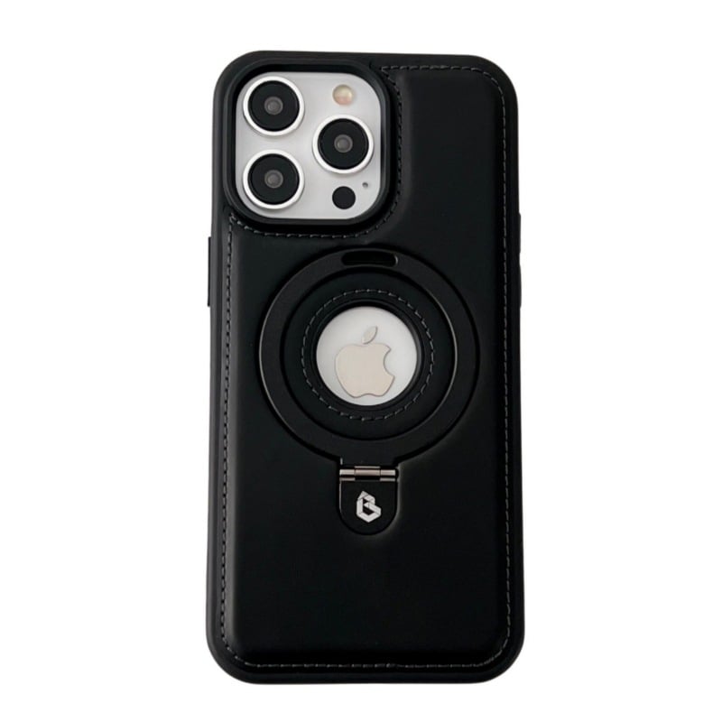 Luxurious Leather Magnetic Case With Invisible Stand For iPhone 16/15/14/13/12 Series