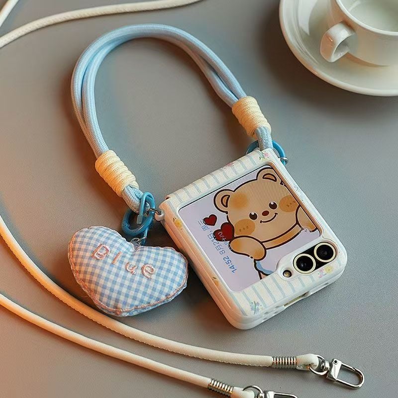 Floral Bear Phone Case For Samsung Galaxy Z Flip 5 & Samsung Galaxy Z Flip 6