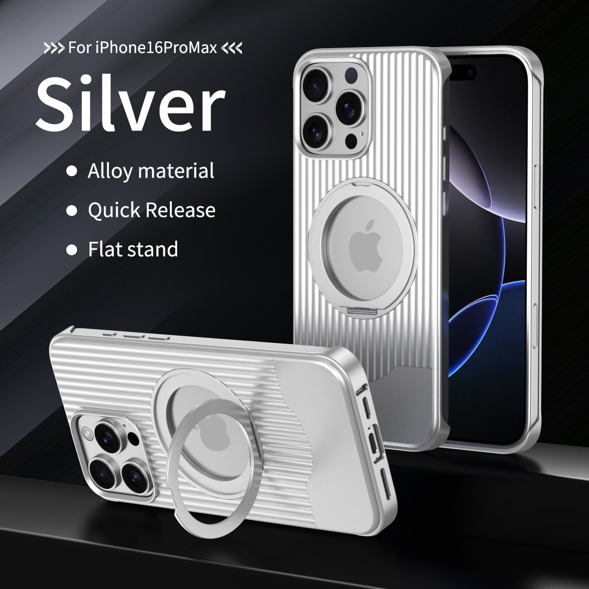 Luggage Retractable Metal Mobile Phone Case With Magnetic Bracket Suitable For iPhone 16 15 Series