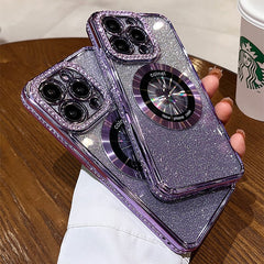 💖 Glitter Diamond Magnetic Ring Holder Case for iPhone ✨