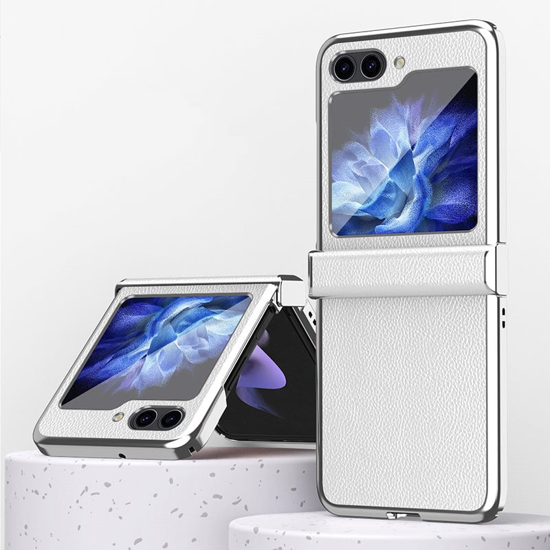 Galaxy Z Flip 3/Galaxy Z Flip 4/Galaxy Z Flip 5 | Luxurious Leather Case