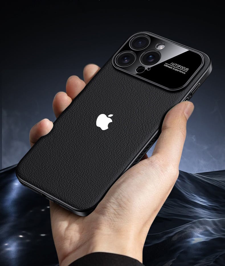 Vegan leather large-view window heat dissipation magnetic case for iPhone 17 Pro Max