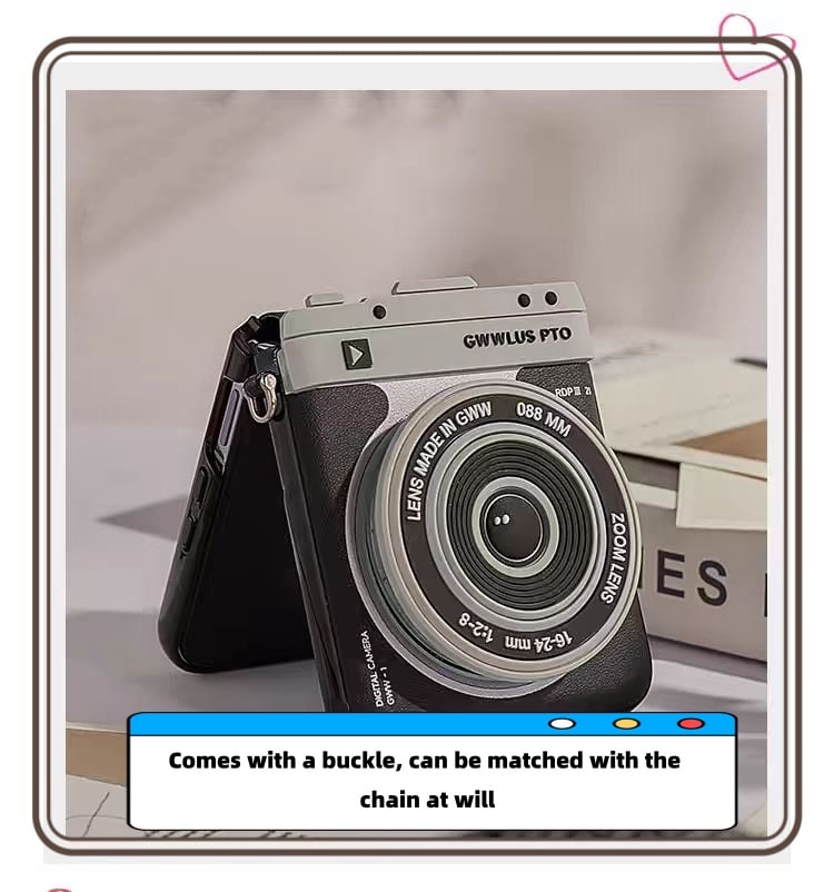 📸 Camera Design Retractable Hinge Full Protective Case for Galaxy Z Flip 5/Galaxy Z Flip 6