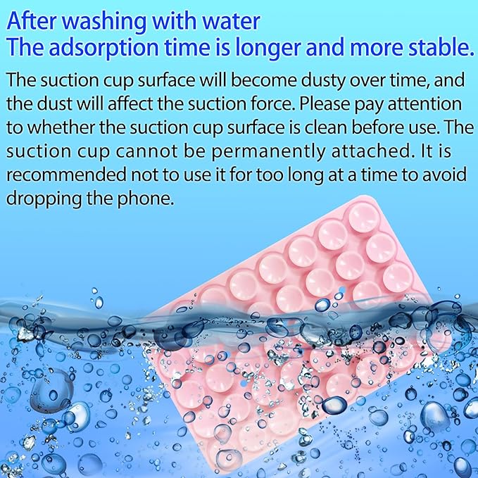 Silicone Suction Cup Phone Case Mount Double Sided for iPhone and Android