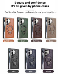 For Samsung Galaxy S25, Samsung Galaxy S24 and Samsung Galaxy S23 Series Business Magnetic Anti-fall Bracket Protective Case