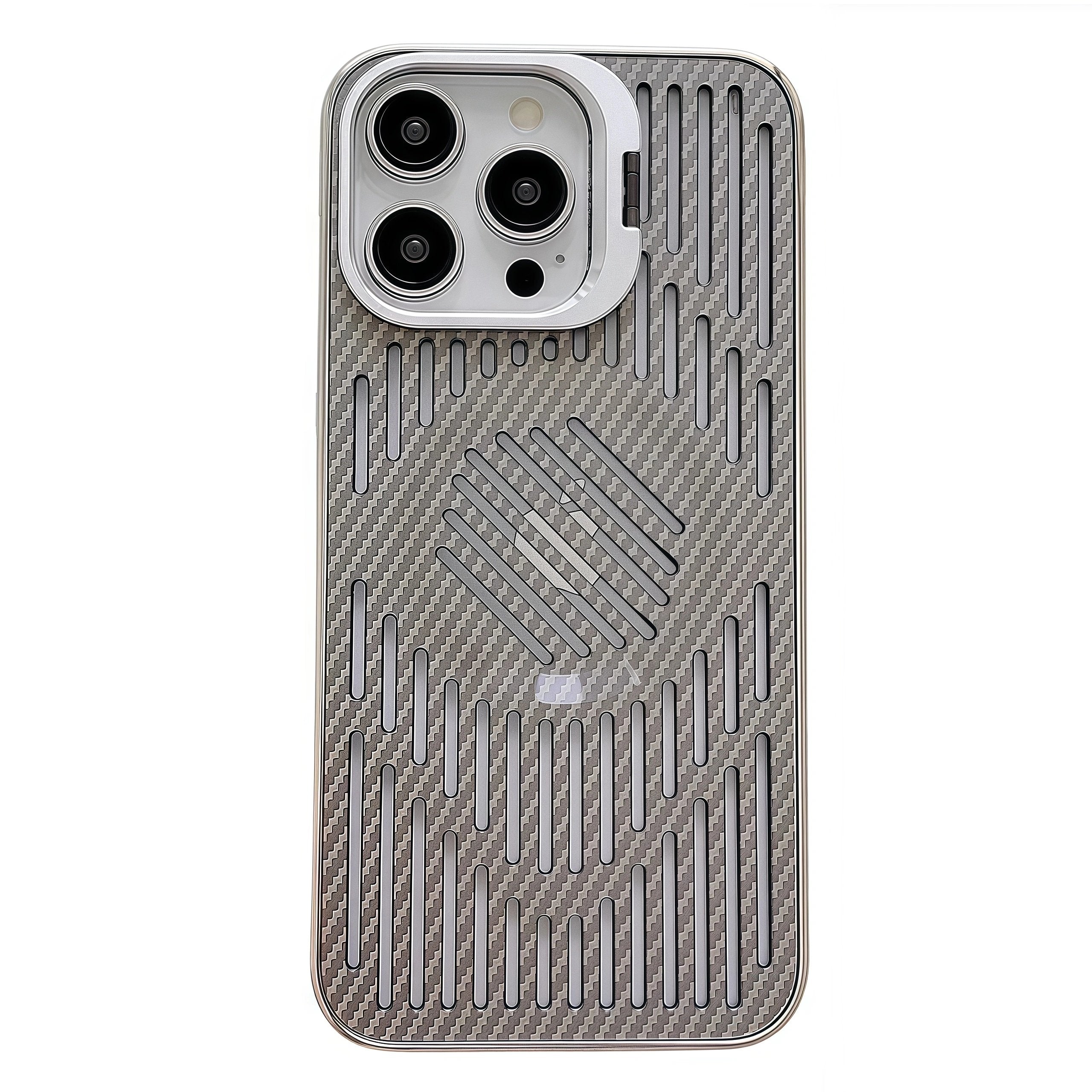 Carbon Fiber Hollow Heat Dissipation Magnetic Phone Case With Lens Holder For iPhone 16 15 14 13 Series