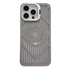 Carbon Fiber Hollow Heat Dissipation Magnetic Phone Case With Lens Holder For iPhone 16 15 14 13 Series