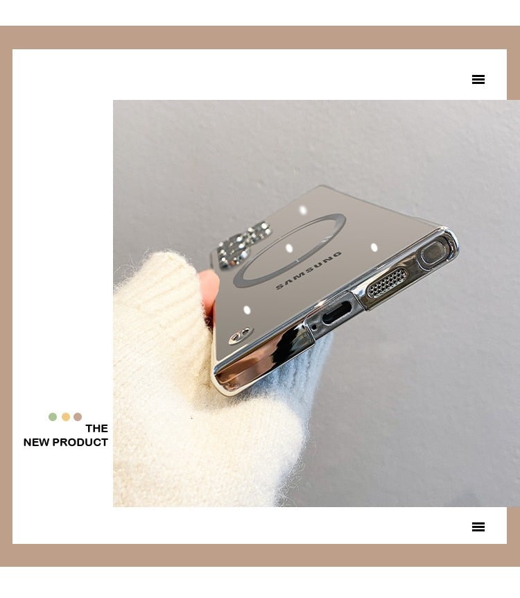 Transparent Ultra-Thin Electroplated Magnetic Case with Lens Film for Galaxy S22/S23/S24/S25 Series