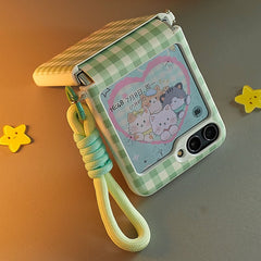 Full Cover Grid Case For Galaxy Z Flip 5/Galaxy Z Flip 6