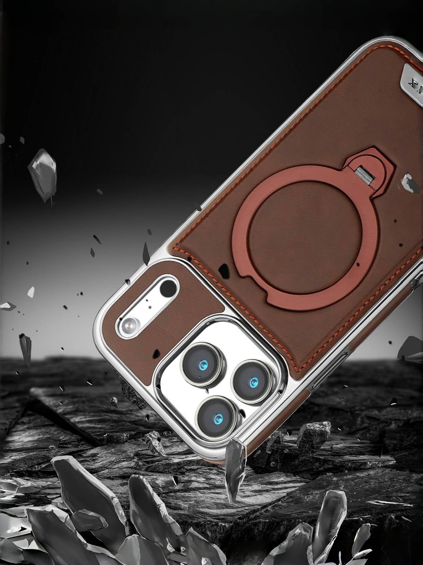 [17 Series Updated]Leather Magnetic Stand Case