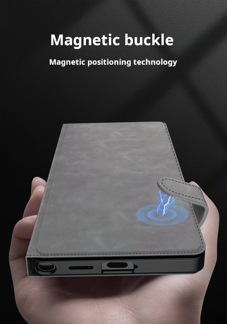 Premium Business Flip Wallet Case For Galaxy S25 S24 S23 Ultra(Only Case)