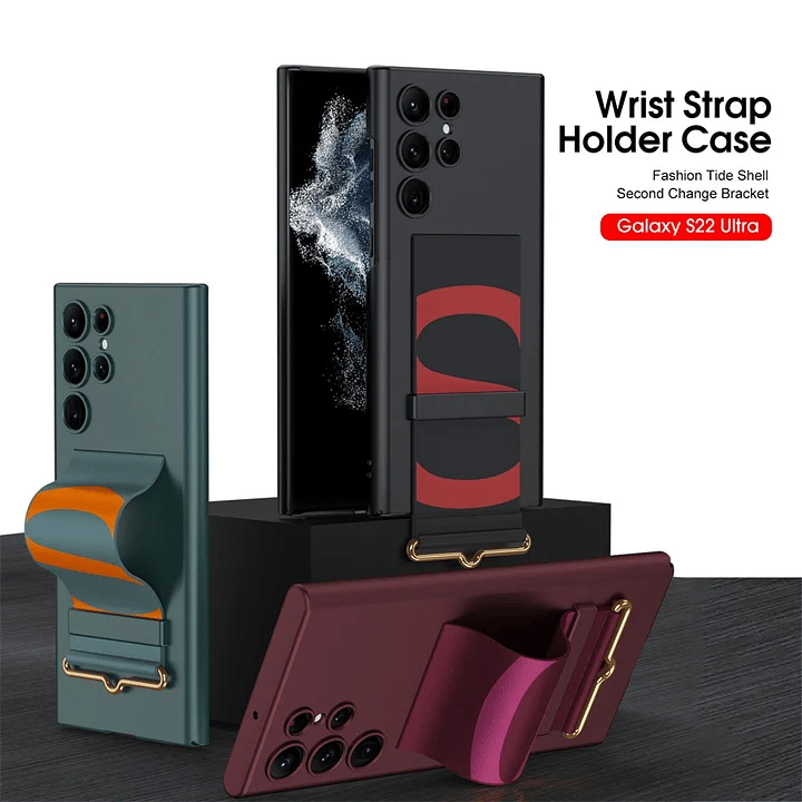 Ultra-thin wristband holder anti-fall mobile phone case for Galaxy S24/S23/S22 series