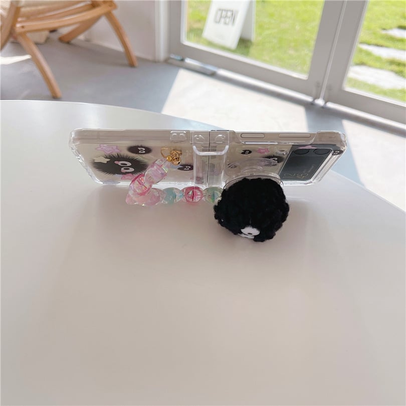 Cute Cartoon Briquettes Phone Case For Galaxy Z Flip 3 / Galaxy Z Flip 4 / Galaxy Z Flip 5 / Galaxy Z Flip 6