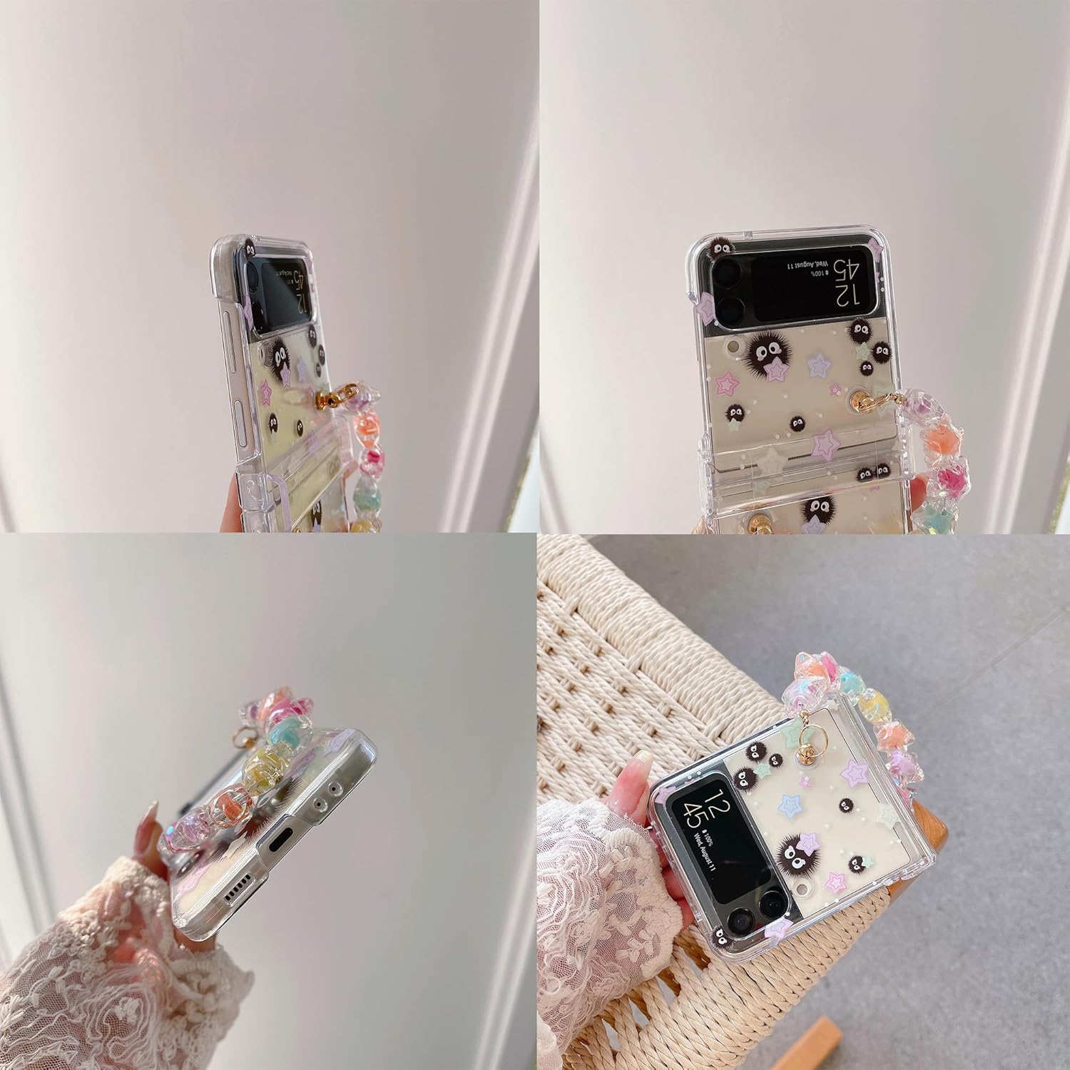 Cute Cartoon Briquettes Phone Case For Galaxy Z Flip 3 / Galaxy Z Flip 4 / Galaxy Z Flip 5 / Galaxy Z Flip 6