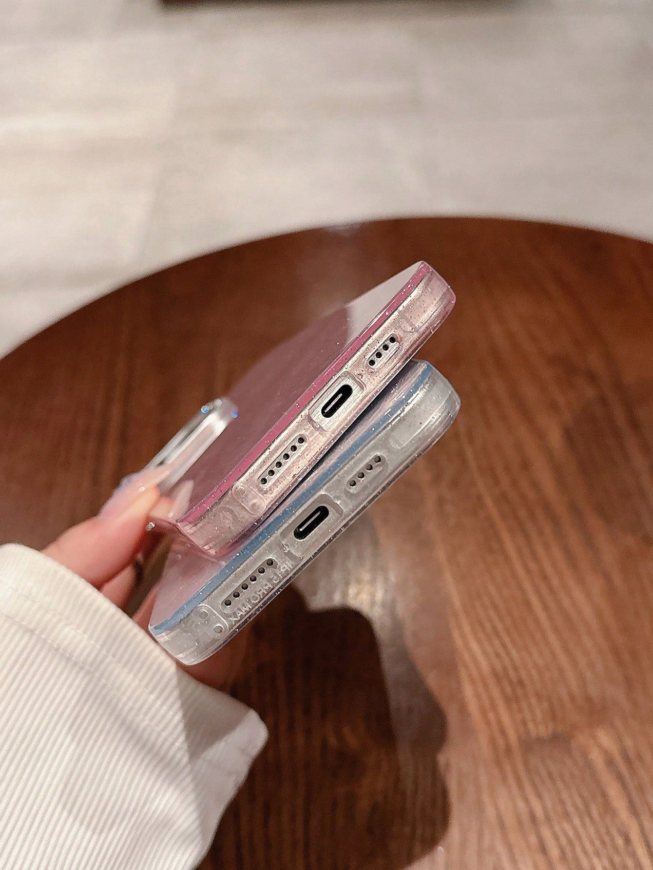 Rhinestone Mirror Frame Foil Texture Protective Case Compatible With iPhone 11/12/13/14/15/16 series