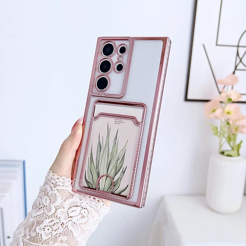 📱💳Transparent Card Holder Phone Case for Galaxy S24/S23/S22/S21 Series
