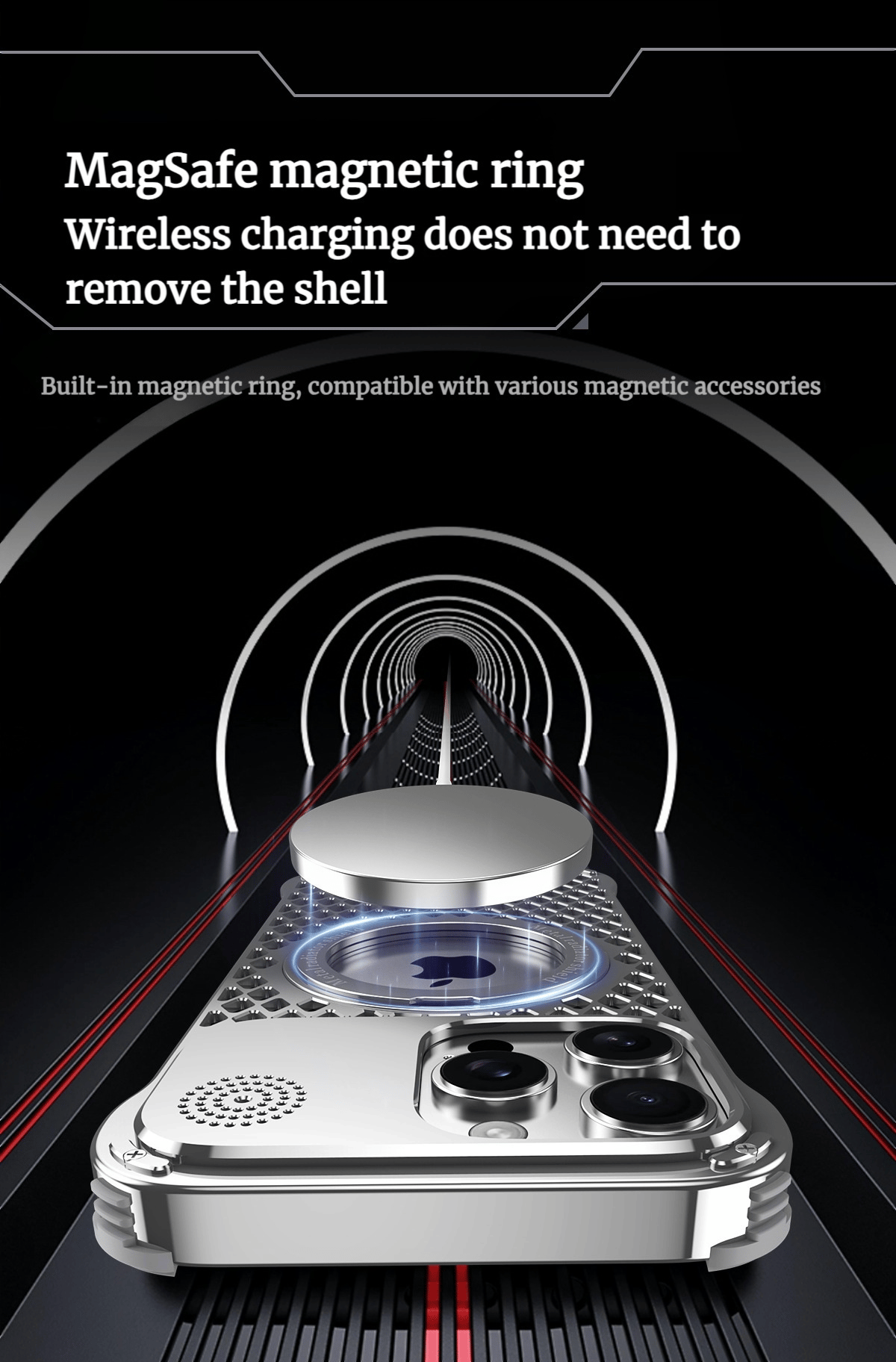 Aluminum Alloy Bracket Aromatherapy Heat Dissipation Case Suitable For iPhone 16/15/14 Series