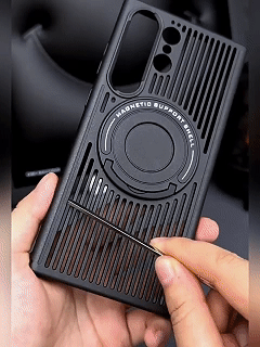 Invisible Pull Rod Stand Heat Dissipation Magnetic Mobile Phone Case For Samsung Galaxy S23 S24 Series